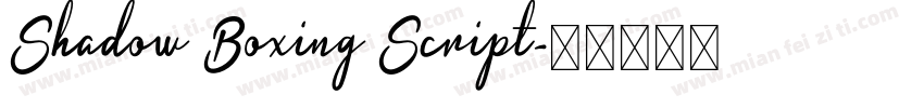Shadow Boxing Script字体转换